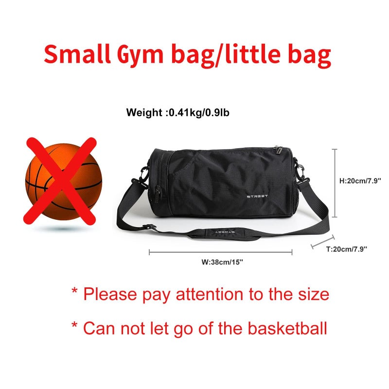 HYC00 Sports Gym Bag for Men and Women Workout Bags Mens Gym Bag Black Small - Image 3